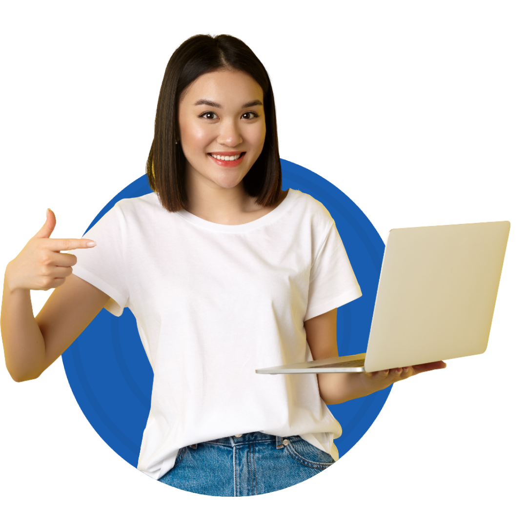 Professional developer working on laptop